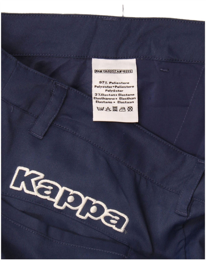 Calça Chino Feminina Kappa Graphic Straight W34 L29 Poliéster Azul Marinho