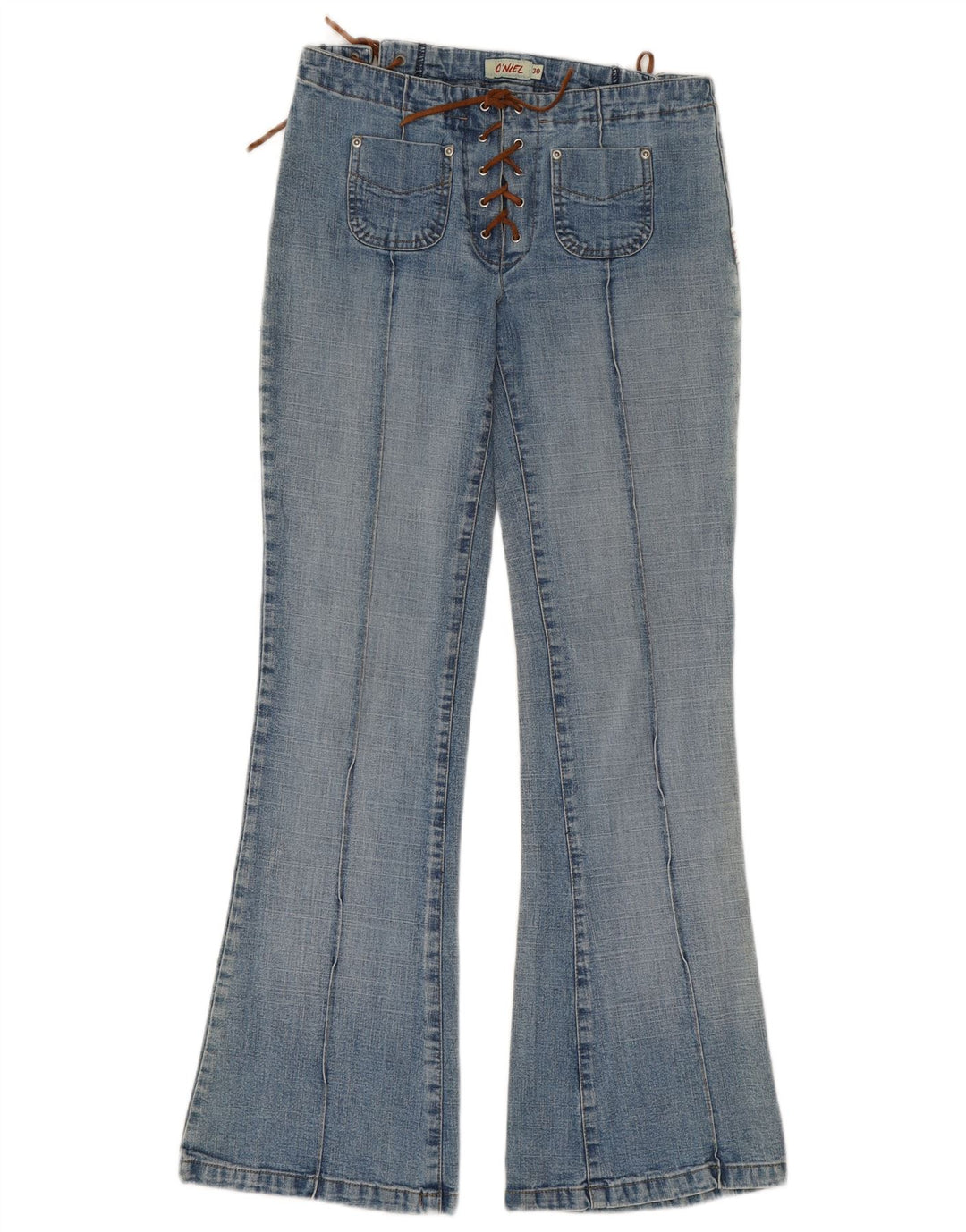 Jeans Flare Feminino W30 L30 Algodão Azul