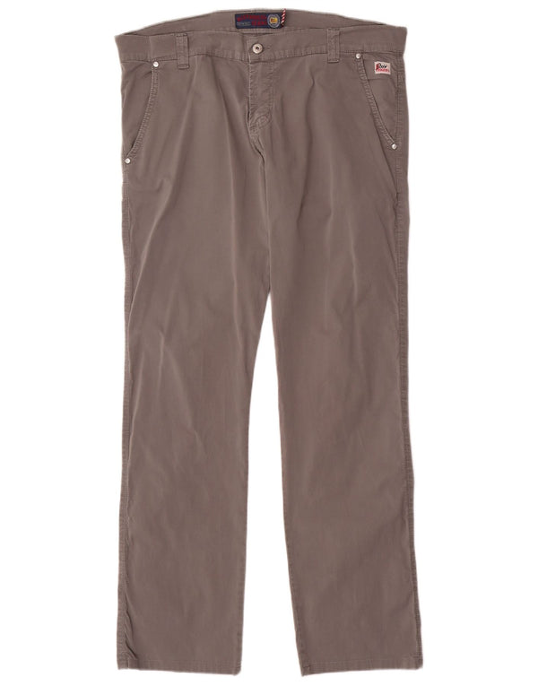 Calça chino reta masculina Roy Rogers W36 L33 algodão cinza