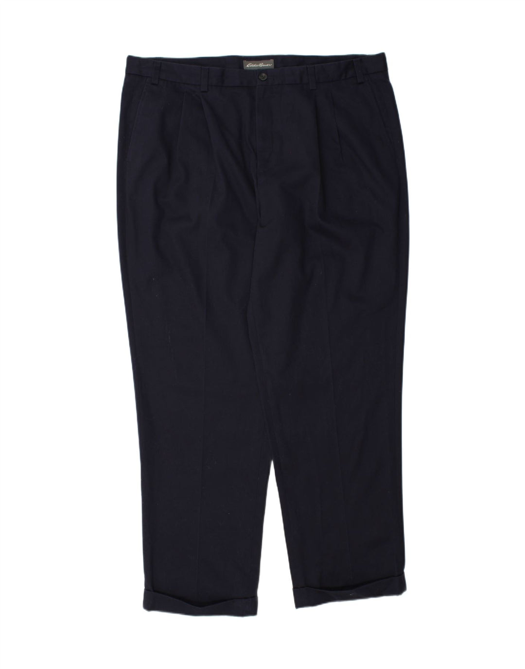 EDDIE BAUER Mens Pegged Chino Trousers W42 L32 Navy Blue Cotton Vintage Eddie Bauer and Second-Hand Eddie Bauer from Messina Hembry 