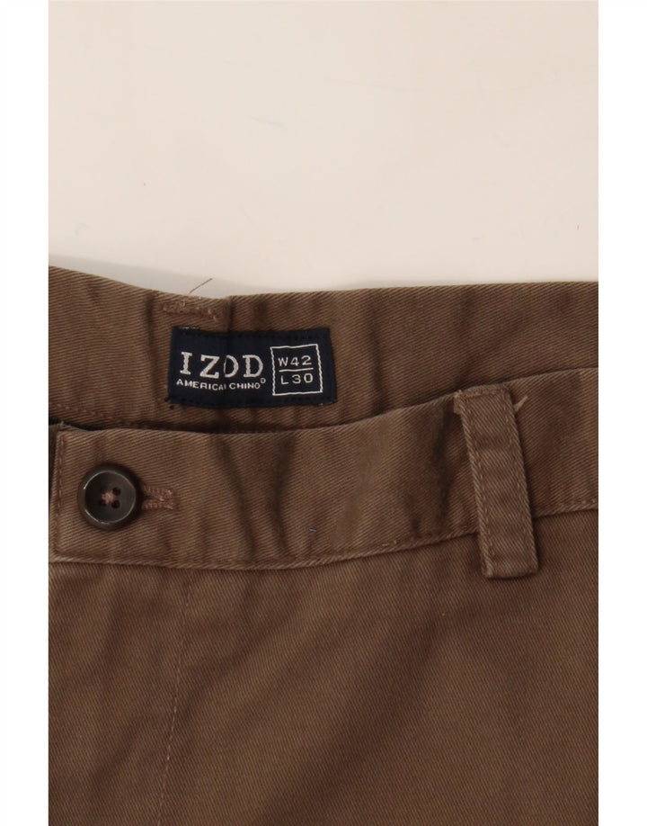 IZOD Mens Straight Chino Trousers W42 L30  Brown Cotton Vintage Izod and Second-Hand Izod from Messina Hembry 