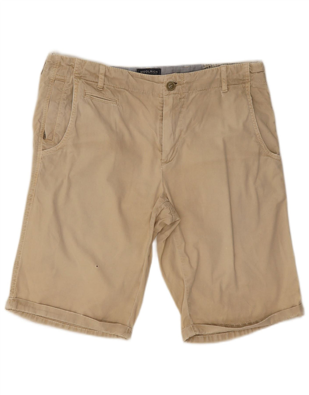 Shorts Chino masculino Woolrich W34 grande algodão bege