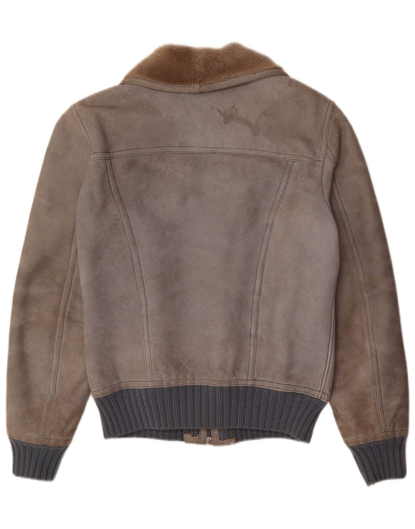 Jaqueta masculina VINTAGE Shearling IT 48 Shearling cinza médio
