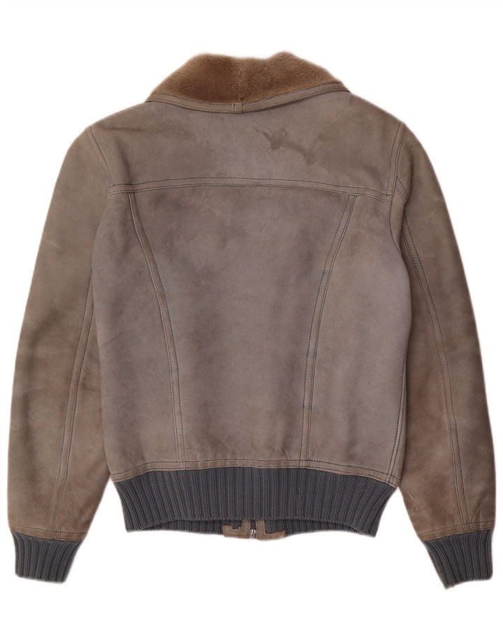 Jaqueta masculina VINTAGE Shearling IT 48 Shearling cinza médio