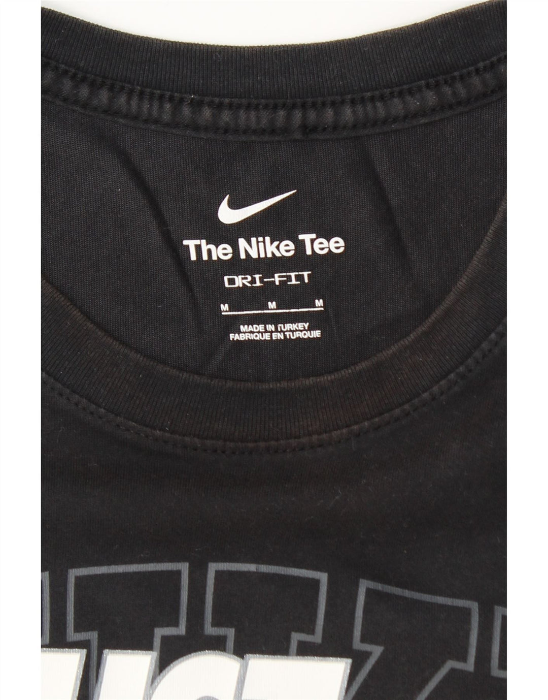 Camiseta Nike Masculina Dri Fit Graphic Top Médio Preto