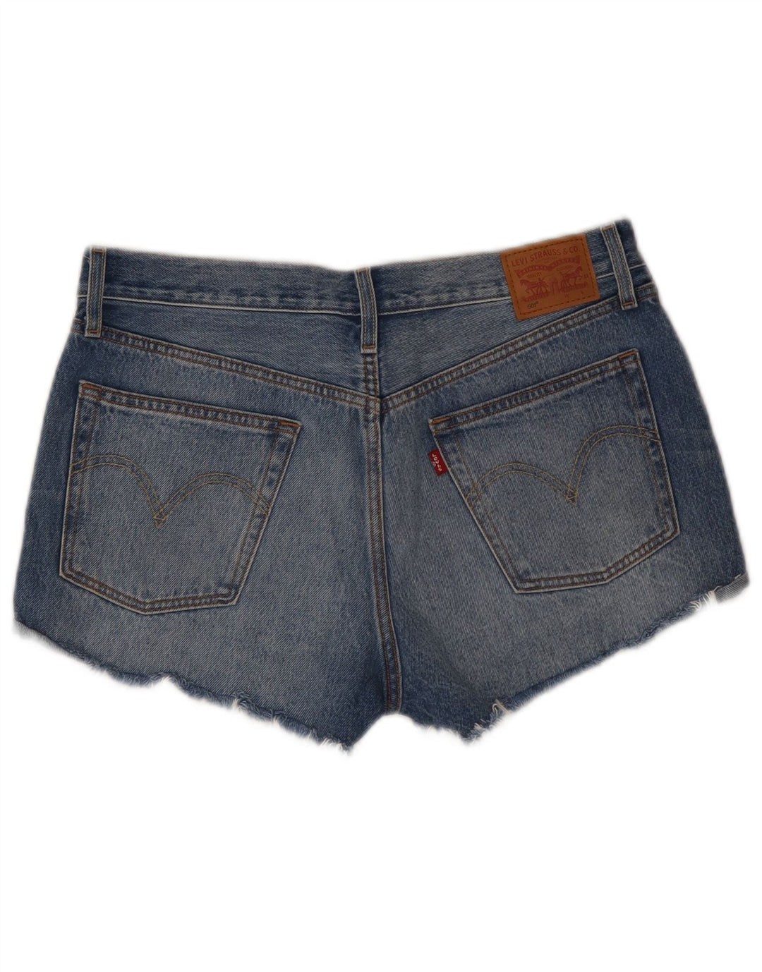 Shorts jeans feminino 501 da LEVI'S W30 algodão azul médio