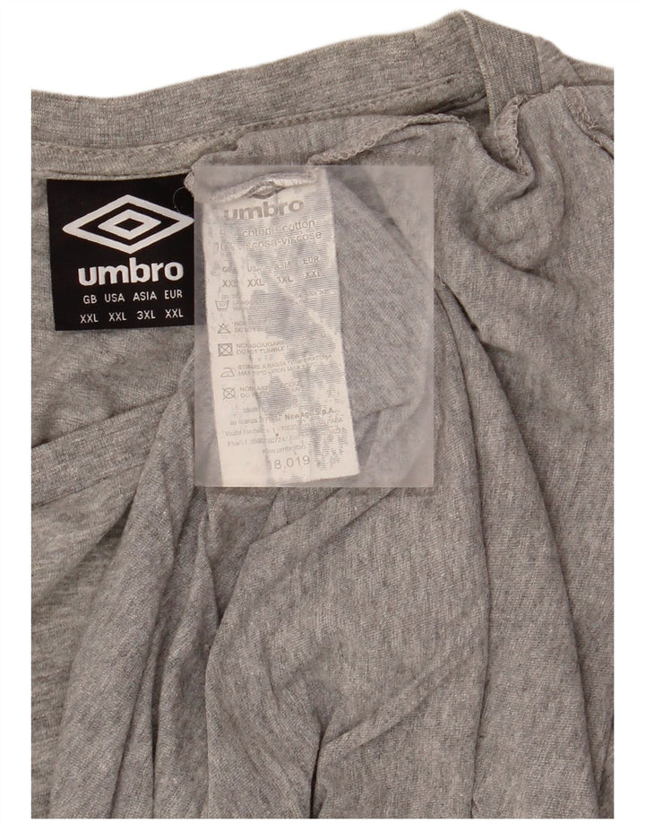Camiseta masculina UMBRO Top 2XL algodão cinza