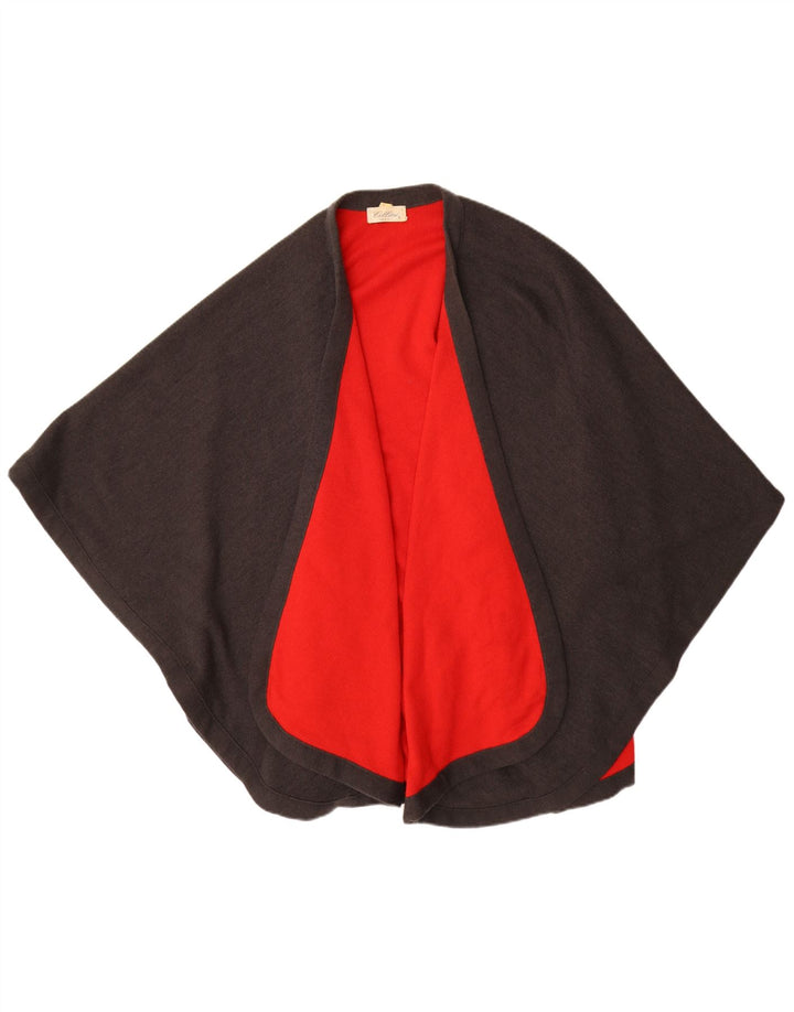 Suéter feminino Poncho Cardigan CELLINI tamanho único cinza bloco colorido