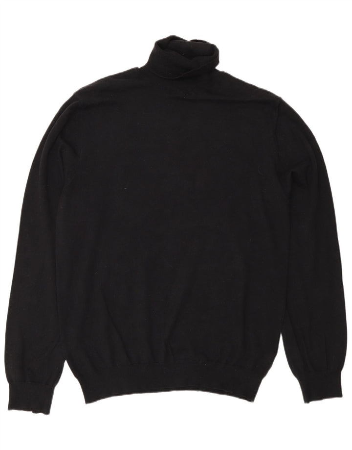 Suéter feminino French Connection com gola redonda e algodão preto médio Reino Unido 14