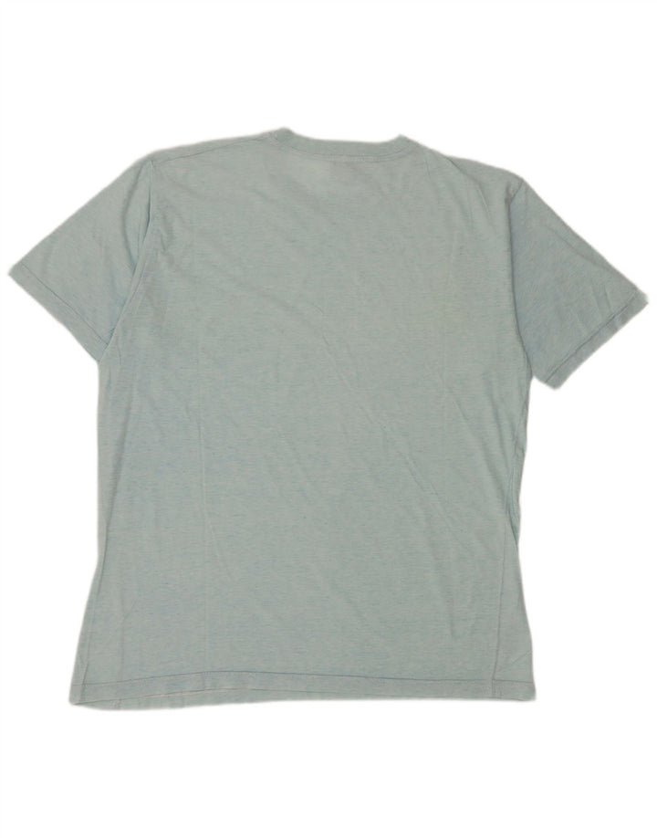 Camiseta masculina Trussardi Top grande algodão azul