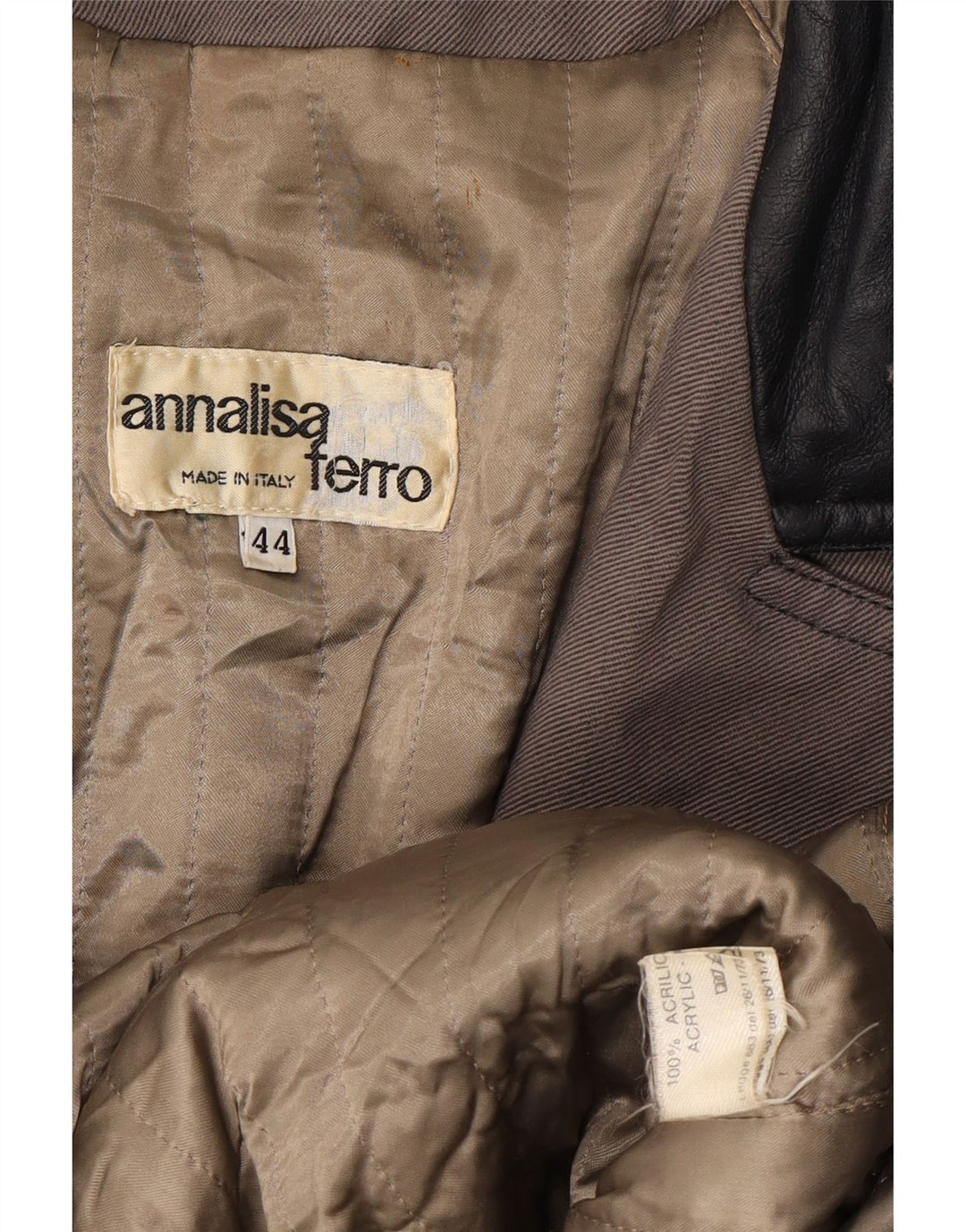 ANNALISA FERRO Sobretudo feminino IT 44 Acrílico cinza médio