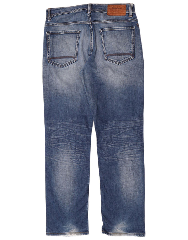 Timberland Mens Clark Straight Jeans W32 L32 Azul Algodão