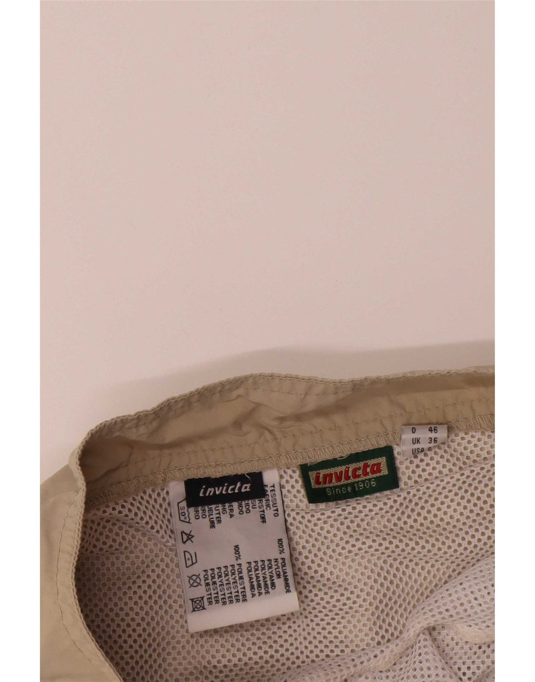 Shorts de natação masculino Invicta UK 36 pequeno bege colorblock poliamida