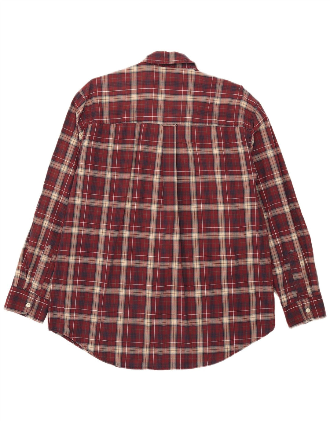 Camisa masculina Chaps grande algodão xadrez Borgonha