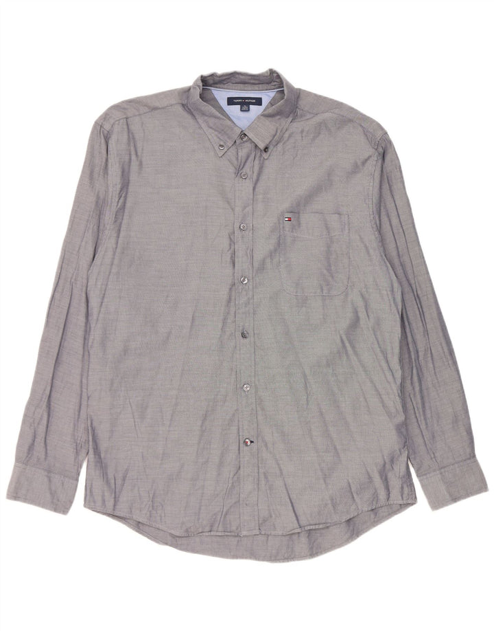 Camisa masculina Tommy Hilfiger XL azul marinho algodão