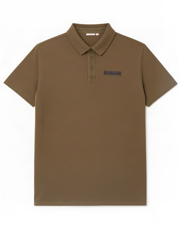 Camisa polo masculina Napapijri 2XL algodão cáqui