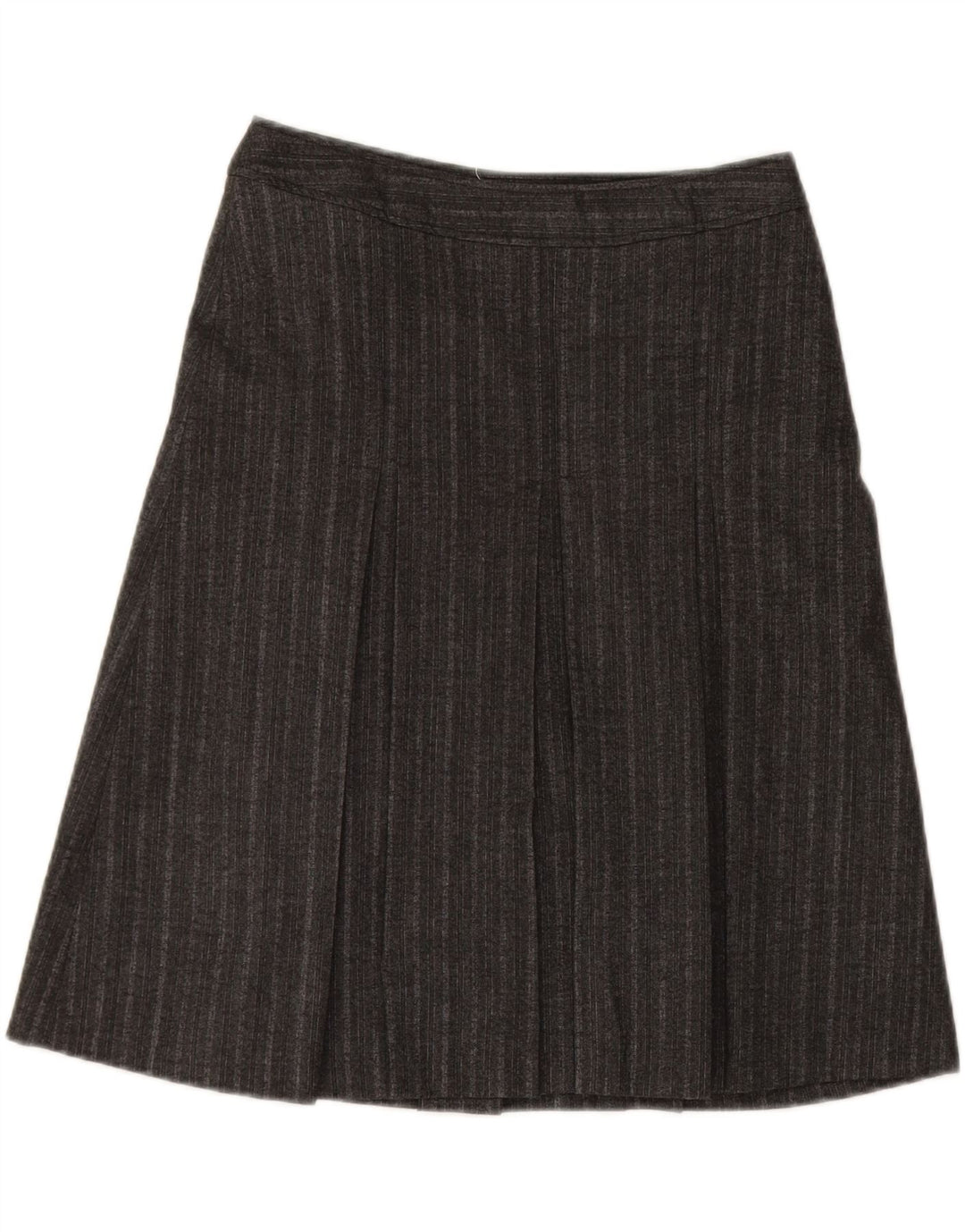BERNARDI Womens A-Line Skirt IT 42 Medium W30  Grey Striped Viscose