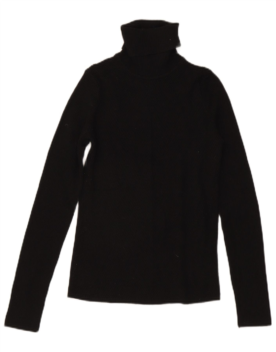 Blusa feminina Zara com gola redonda e viscose preta média UK 12