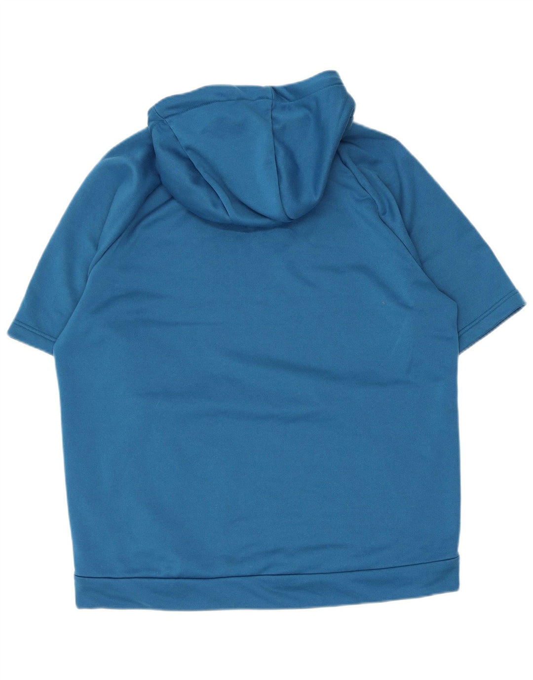 Suéter Nike masculino Dri Fit manga curta com capuz grande azul poliéster
