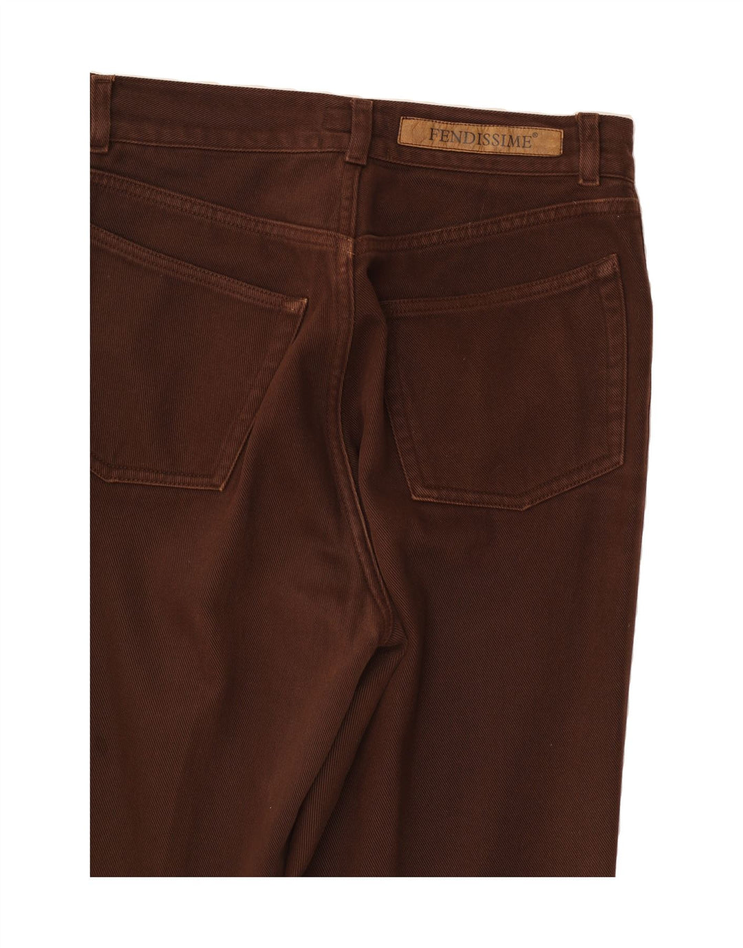 FENDISSIME Womens Straight Jeans W31 L30 Brown Cotton Vintage Fendissime and Second-Hand Fendissime from Messina Hembry 