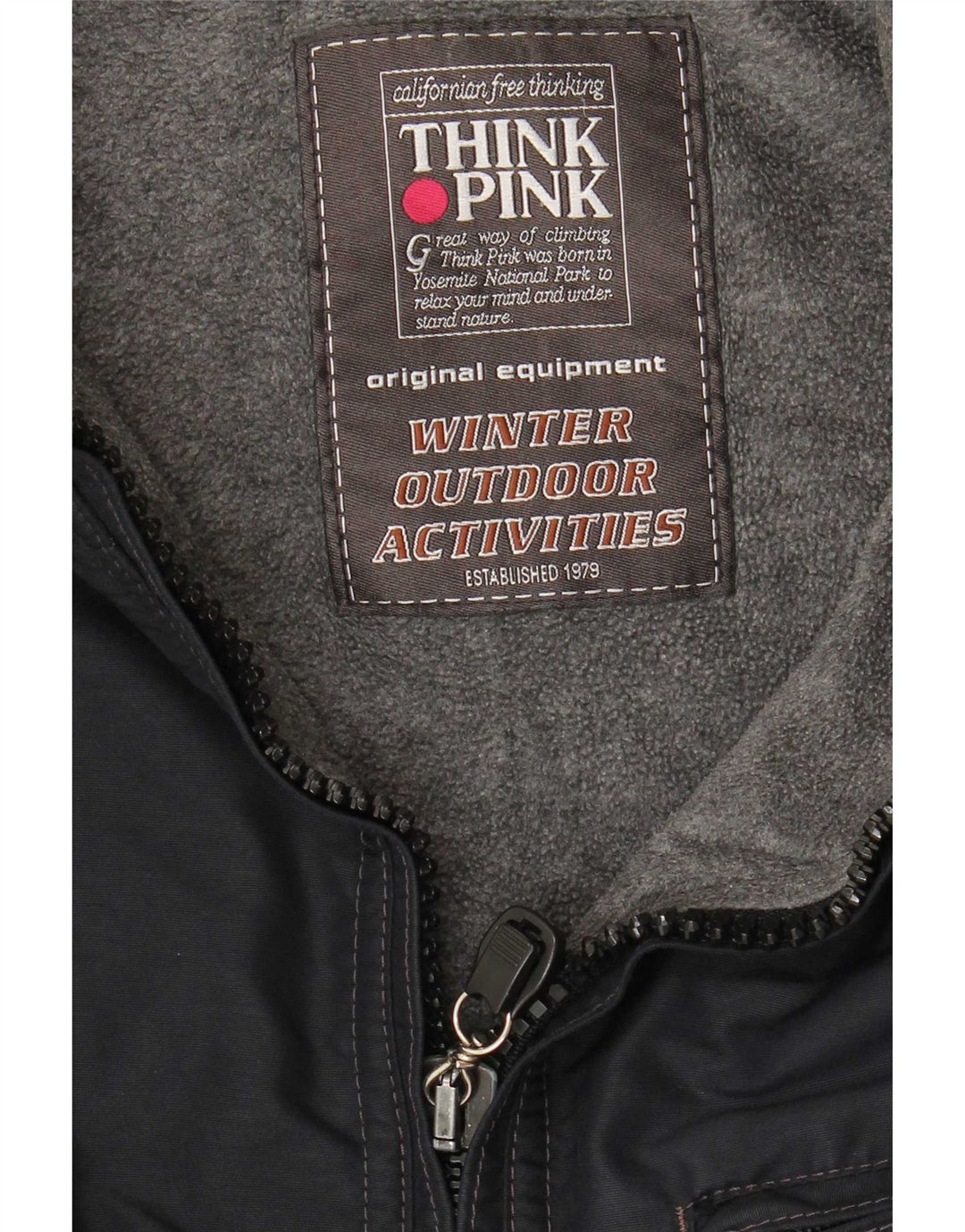 Jaqueta corta-vento masculina Think Pink Bomber UK 42 XL azul marinho