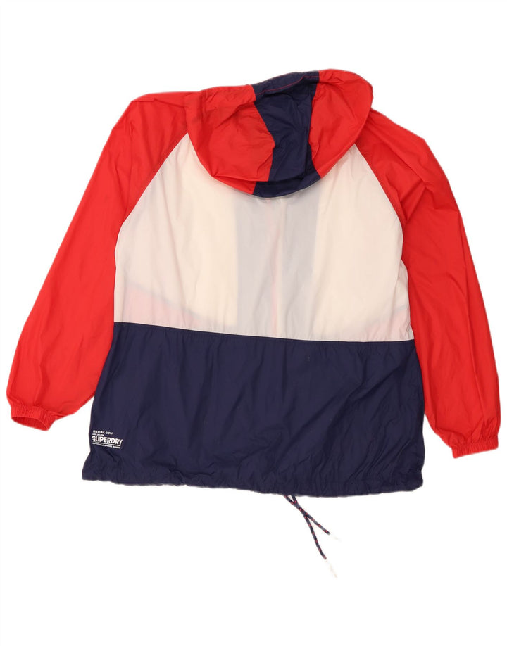 Superdry Womens Oversized Graphic Rain Jacket UK 10 Pequeno Multicolorido