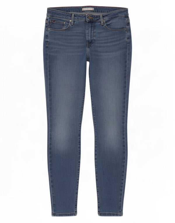 Tommy Hilfiger Feminino Como Skinny Jeans W31 L30 Azul Algodão