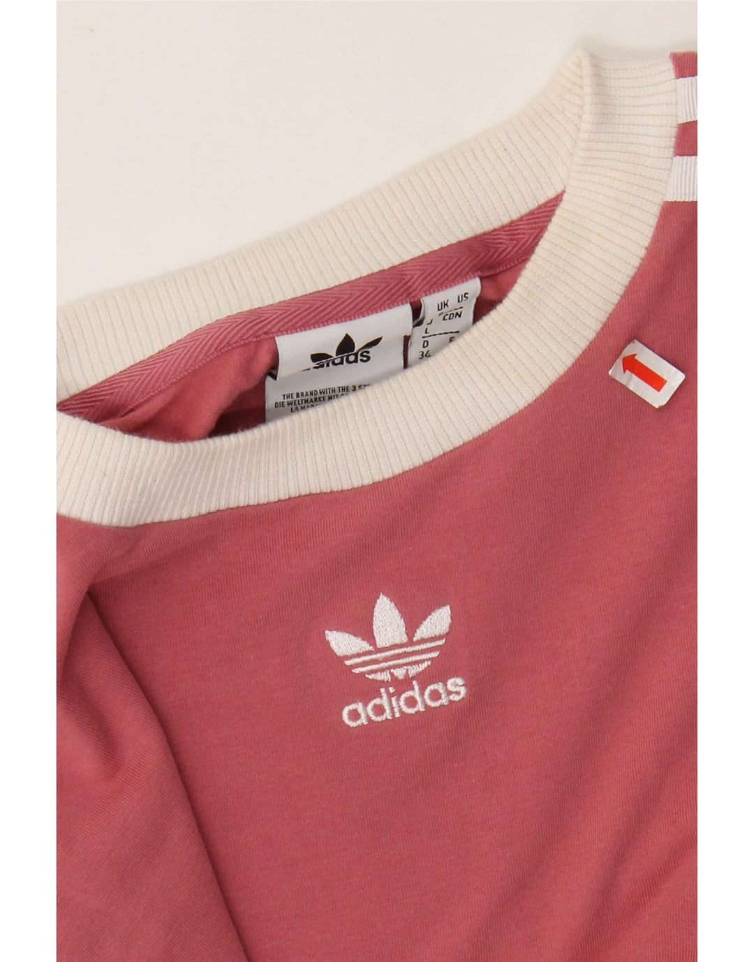 ADIDAS Womens Top Manga Longa UK 8 Pequeno Algodão Rosa