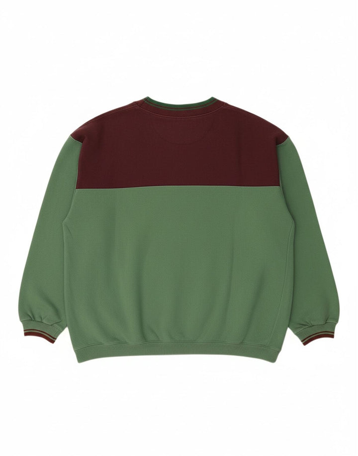 Suéter masculino COMPAGNIE CANADIENNE grande bloco colorido verde