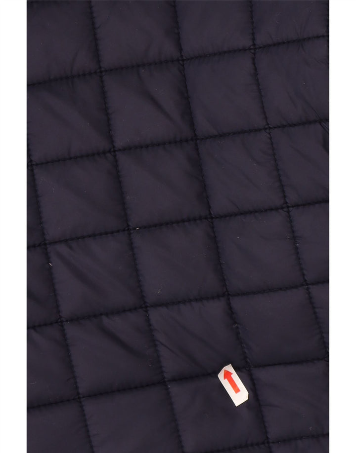 Jaqueta acolchoada com capuz feminina Superdry UK 14 grande nylon azul marinho
