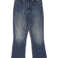 Zara Calça Jeans Feminina Crop Bootcut EU 38 Pequeno W28 L25 Azul