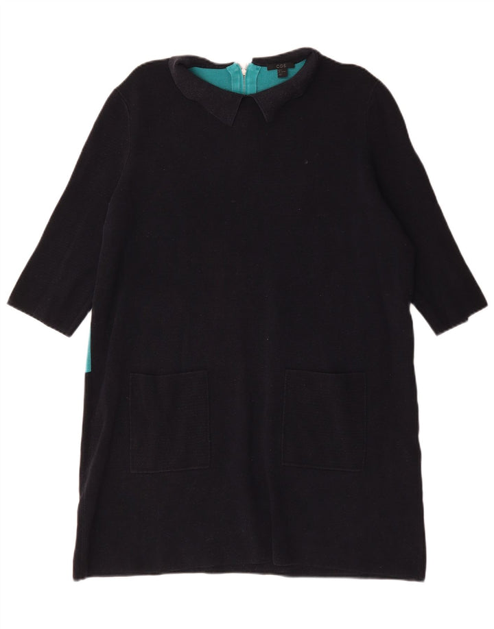 Vestido feminino Cos Shift UK 16 grande algodão colorido preto