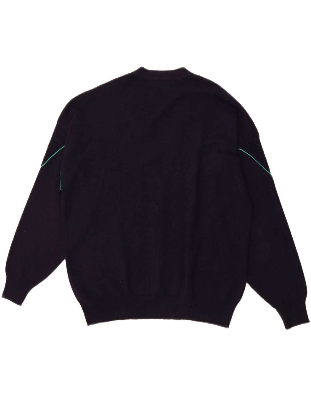 Suéter cardigã masculino IL GRANCHIO grande lã azul marinho