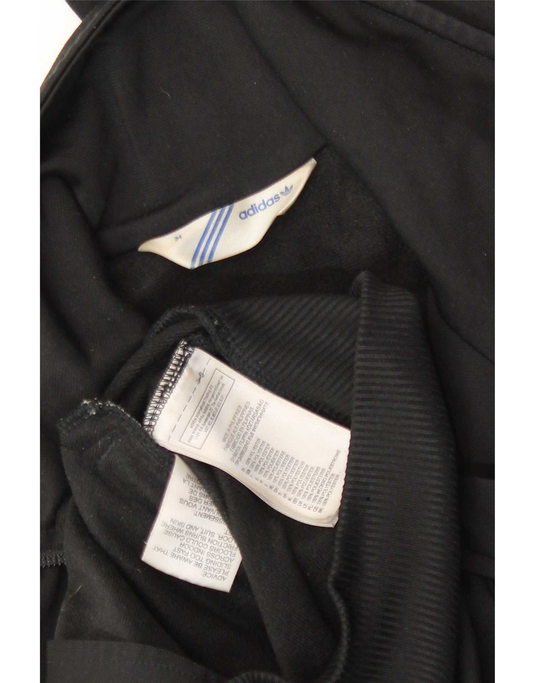 Adidas Womens Graphic Tracksuit Top Jacket EU 34 XS Poliéster Preto