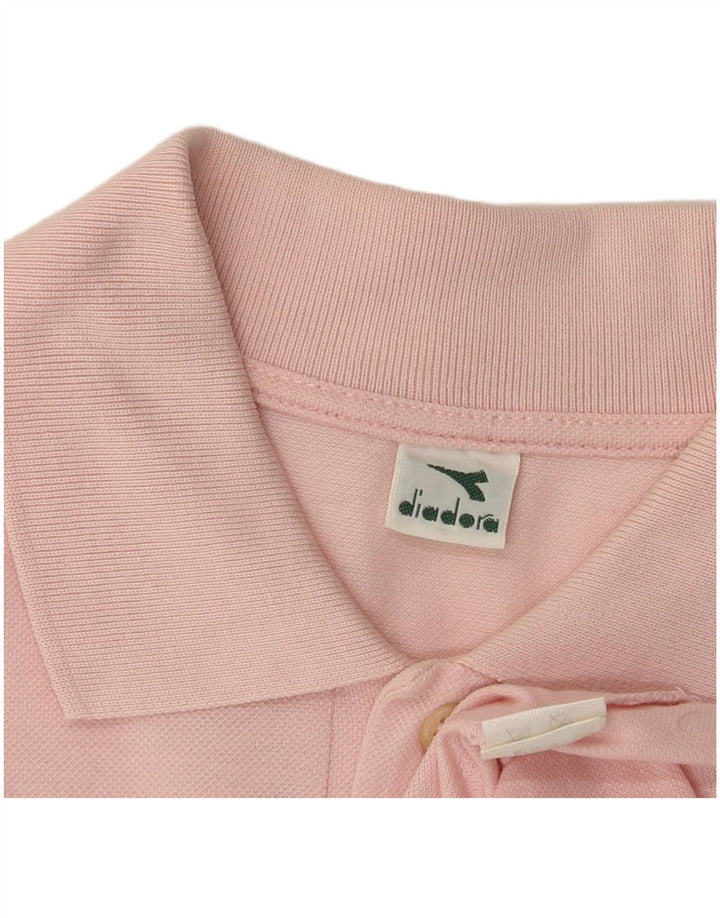 Camisa polo masculina Diadora médio algodão rosa