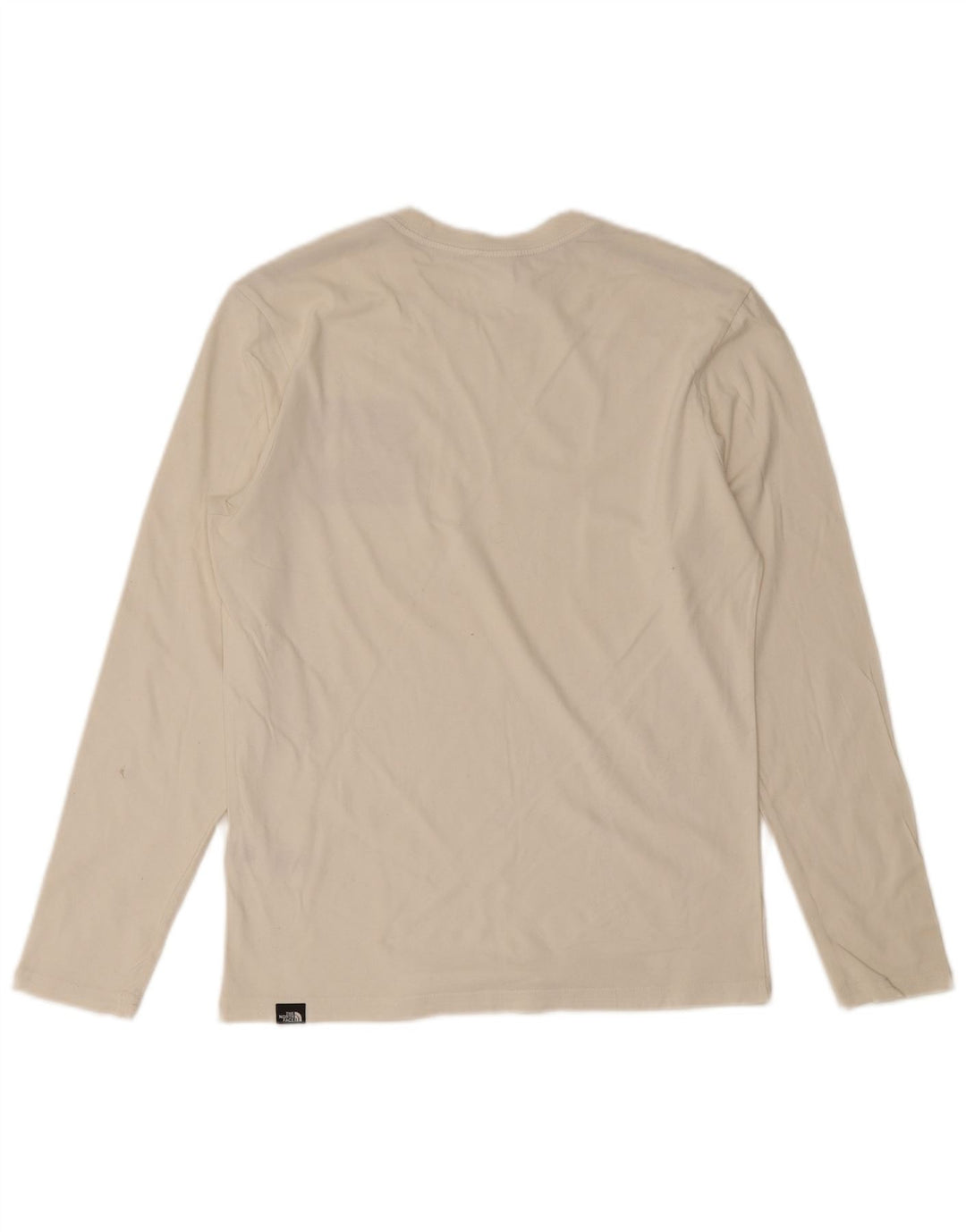 The North Face Mens Top Manga Longa Pequeno Algodão Branco