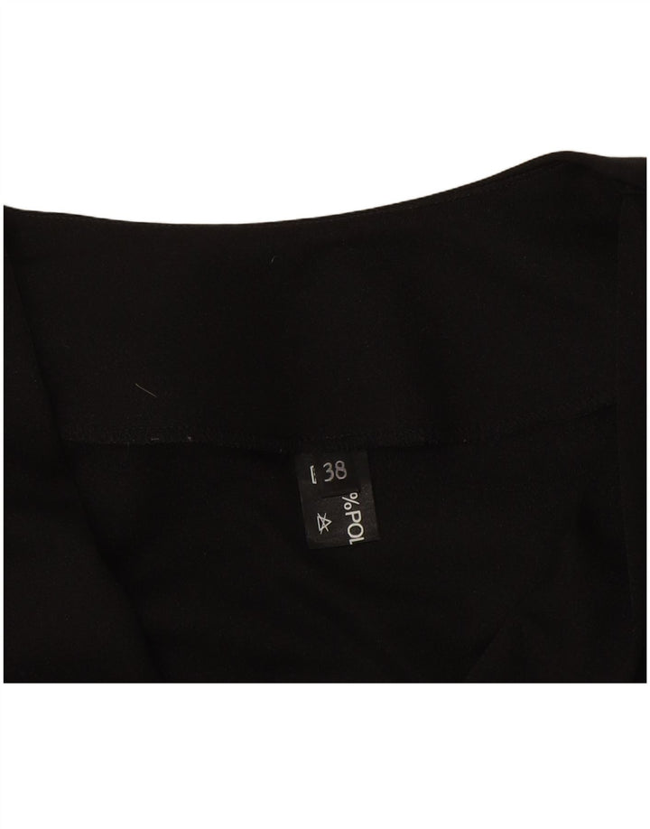 Blusa feminina vintage manga comprida top IT 38 XS poliéster preto