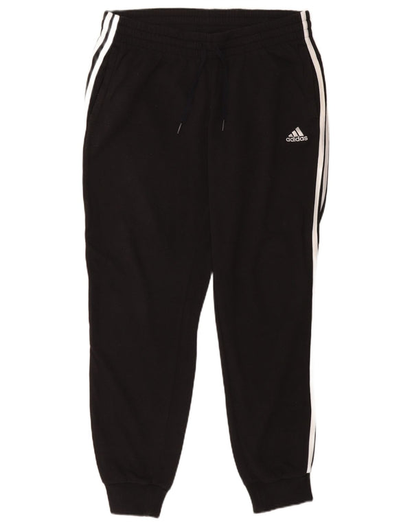 Calça de treino feminina Adidas Joggers UK 14 grande algodão preto