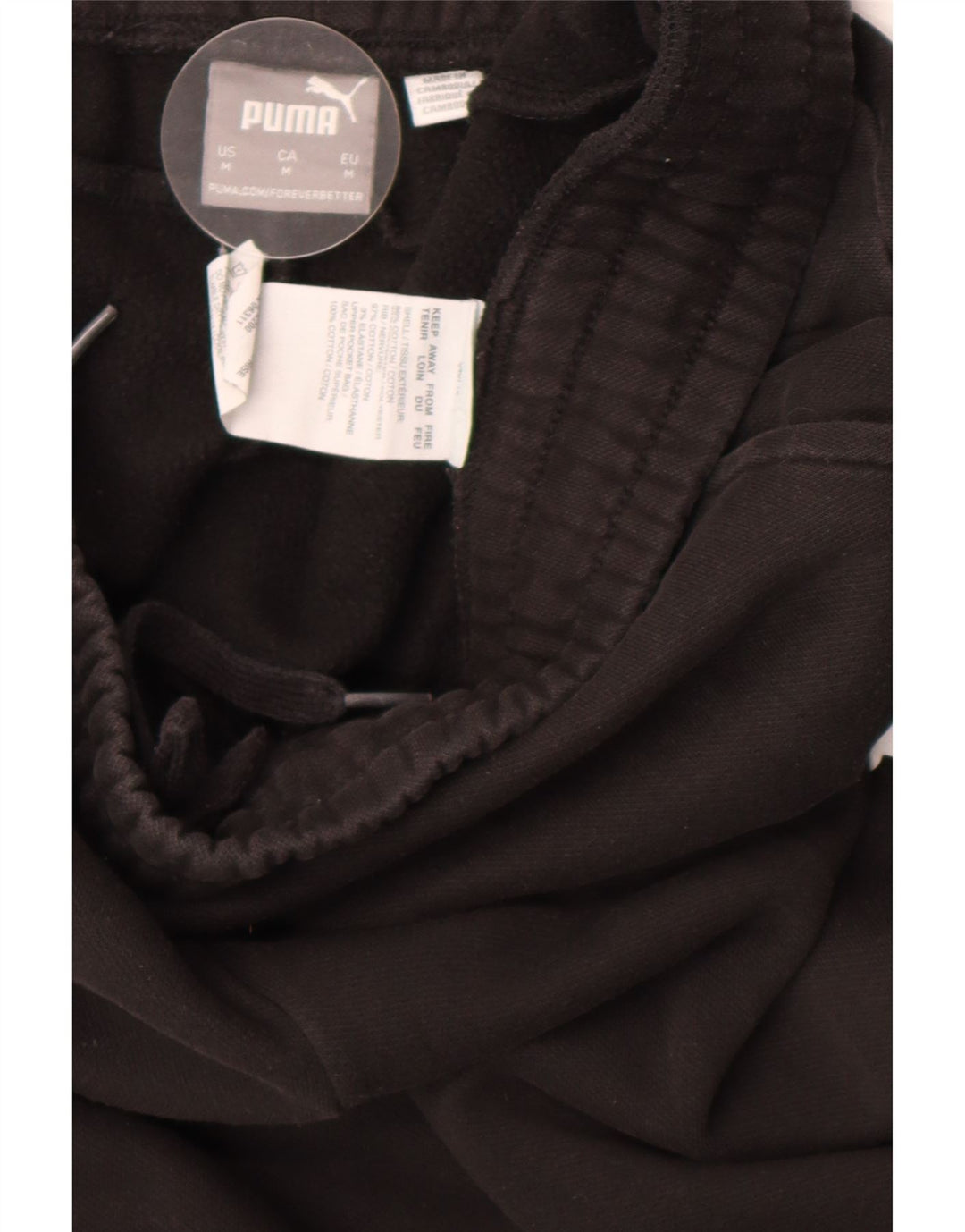 Calça de treino masculina Puma médio preto algodão