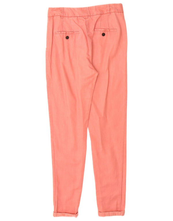 Zara Calça Chino Feminina Pegged XS W24 L29 Rosa Lyocell
