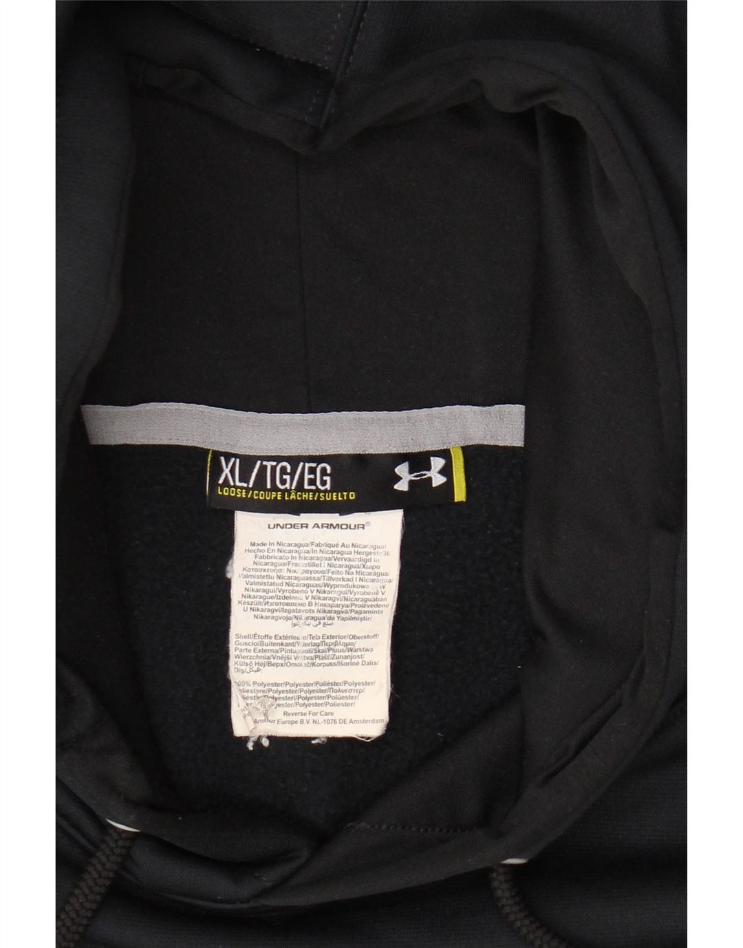 UNDER ARMOUR Masculino moletom com capuz gráfico XL azul marinho poliéster