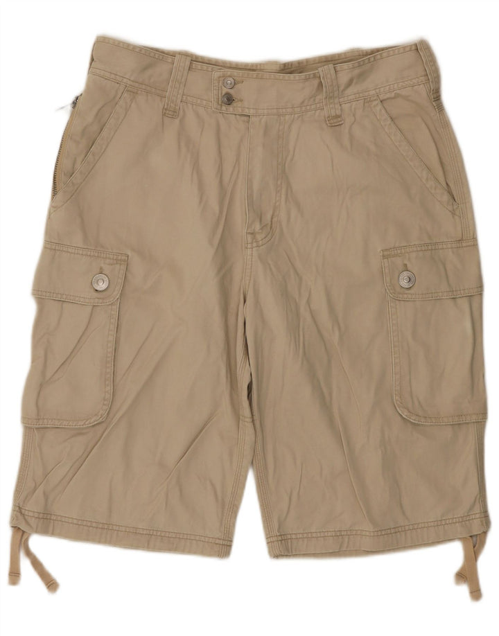 Benetton Mens Cargo Shorts IT 48 Médio W36 Algodão Bege