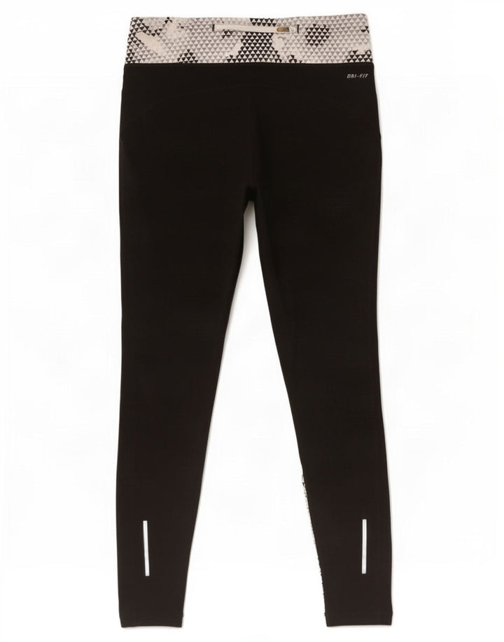 Leggings Nike Dri Fit UK 14 Médio Preto Geométrico Poliéster