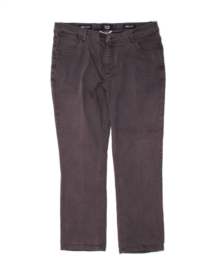 DACK'S Mens Regular Fit Straight Casual Trousers IT 52 XL W38 L29 Black Vintage Dack's and Second-Hand Dack's from Messina Hembry 