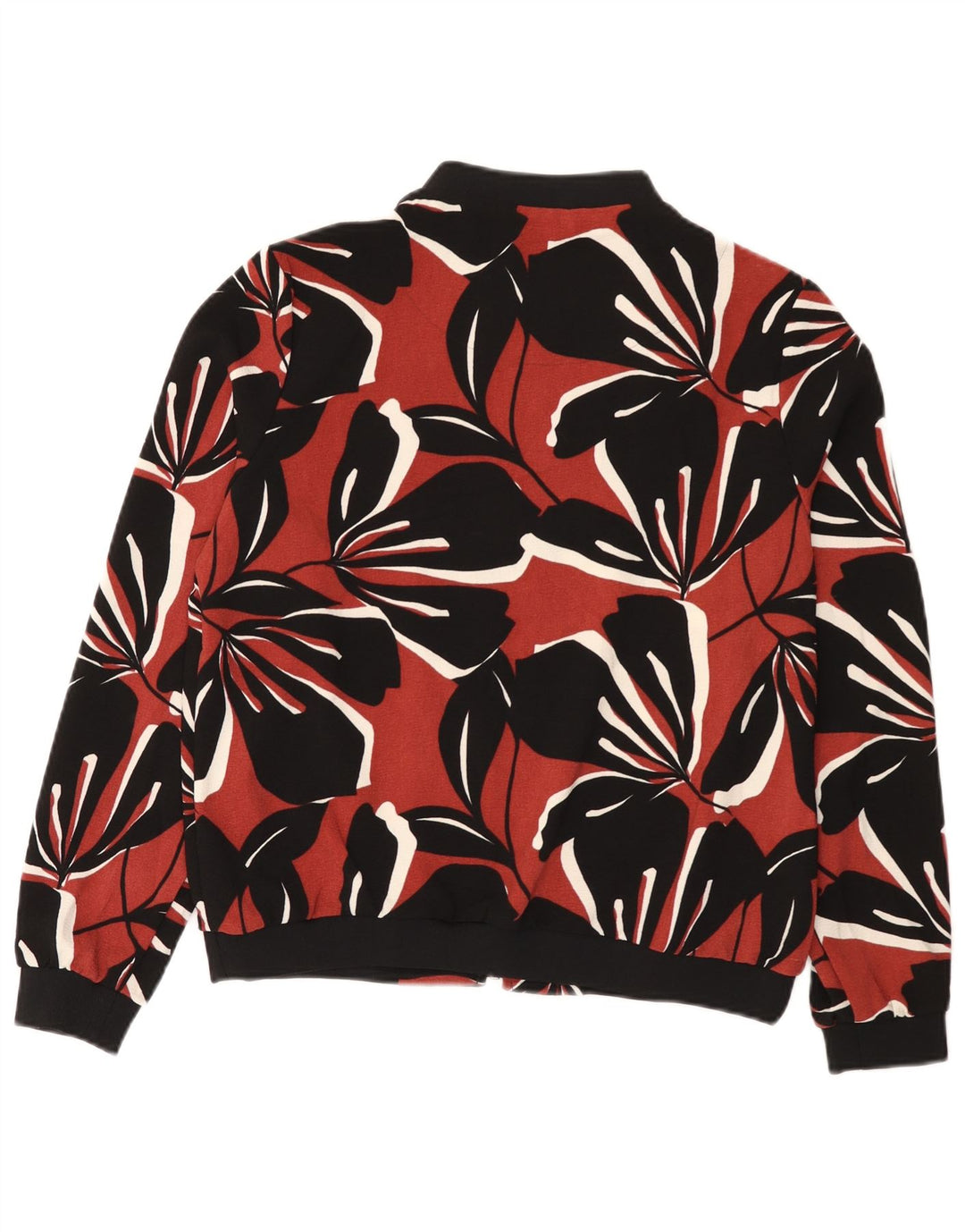 Jaqueta bomber feminina Marks & Spencer Reino Unido 12 poliéster floral preto médio