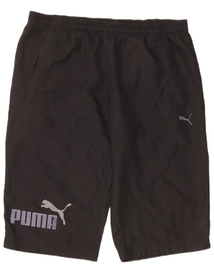 PUMA Mens Graphic Bermuda Sport Shorts Medium  Black