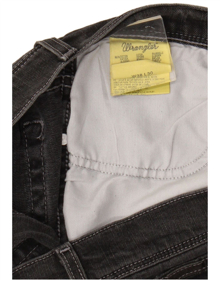 Wrangler Mens Straight Jeans W38 L27 Cinza Algodão