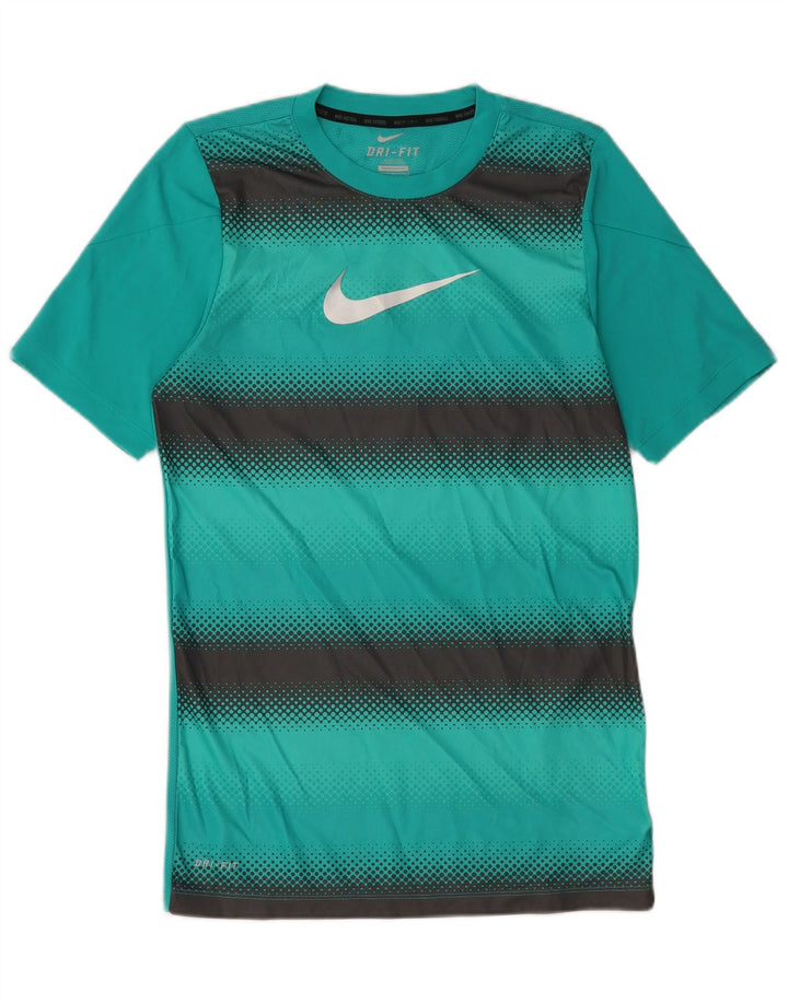 Camiseta Nike Masculina Dri Fit Graphic Top Pequeno Azul Colorblock Poliéster