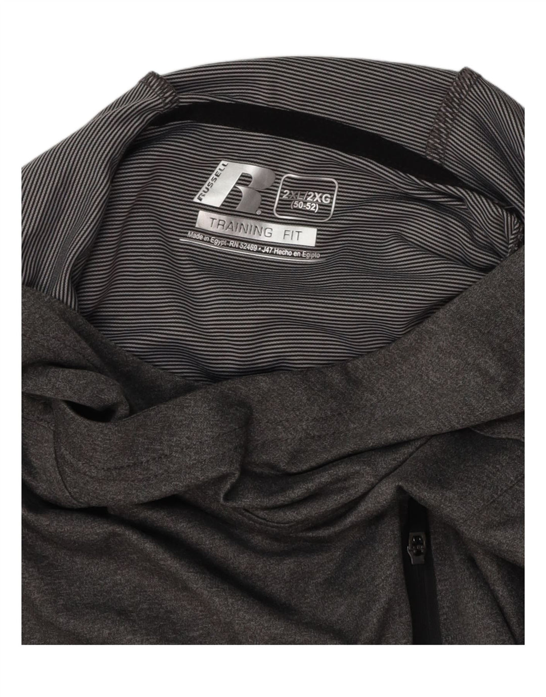 RUSSELL ATLÉTICO masculino pulôver com capuz moletom Reino Unido 50/52 2XL cinza