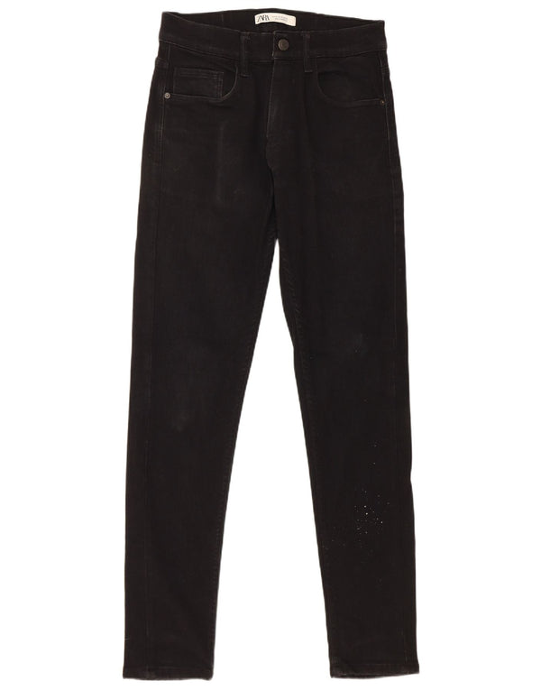 Zara Mens Skinny Jeans EU 38 Pequeno W30 L32 Algodão Preto